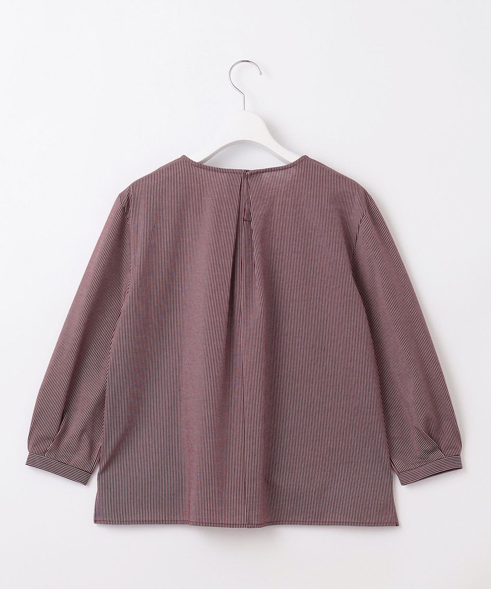 J.PRESS LADIES ストライプジャカード Vネック カットソー 