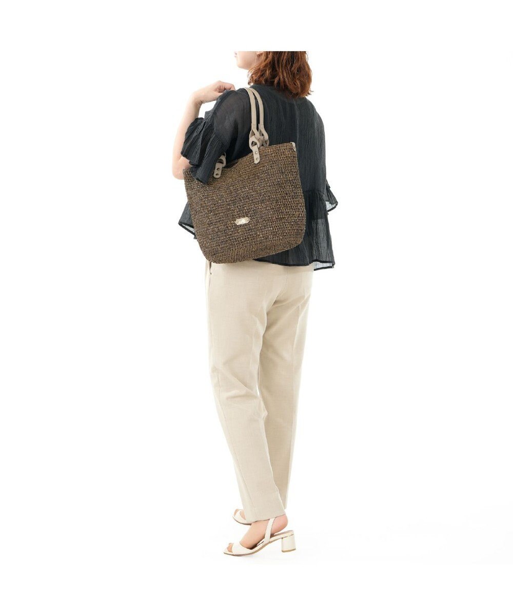 IBIZA ラフィア　セミショルダーバッグ（草木染め） 