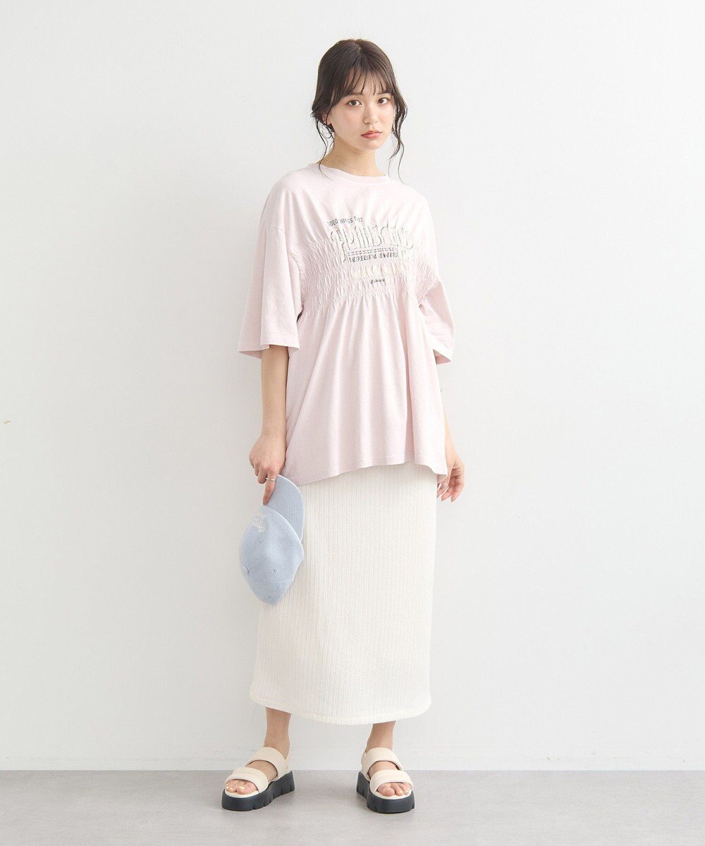 earth music&ecology ピグメントシャーリングプルオーバー 