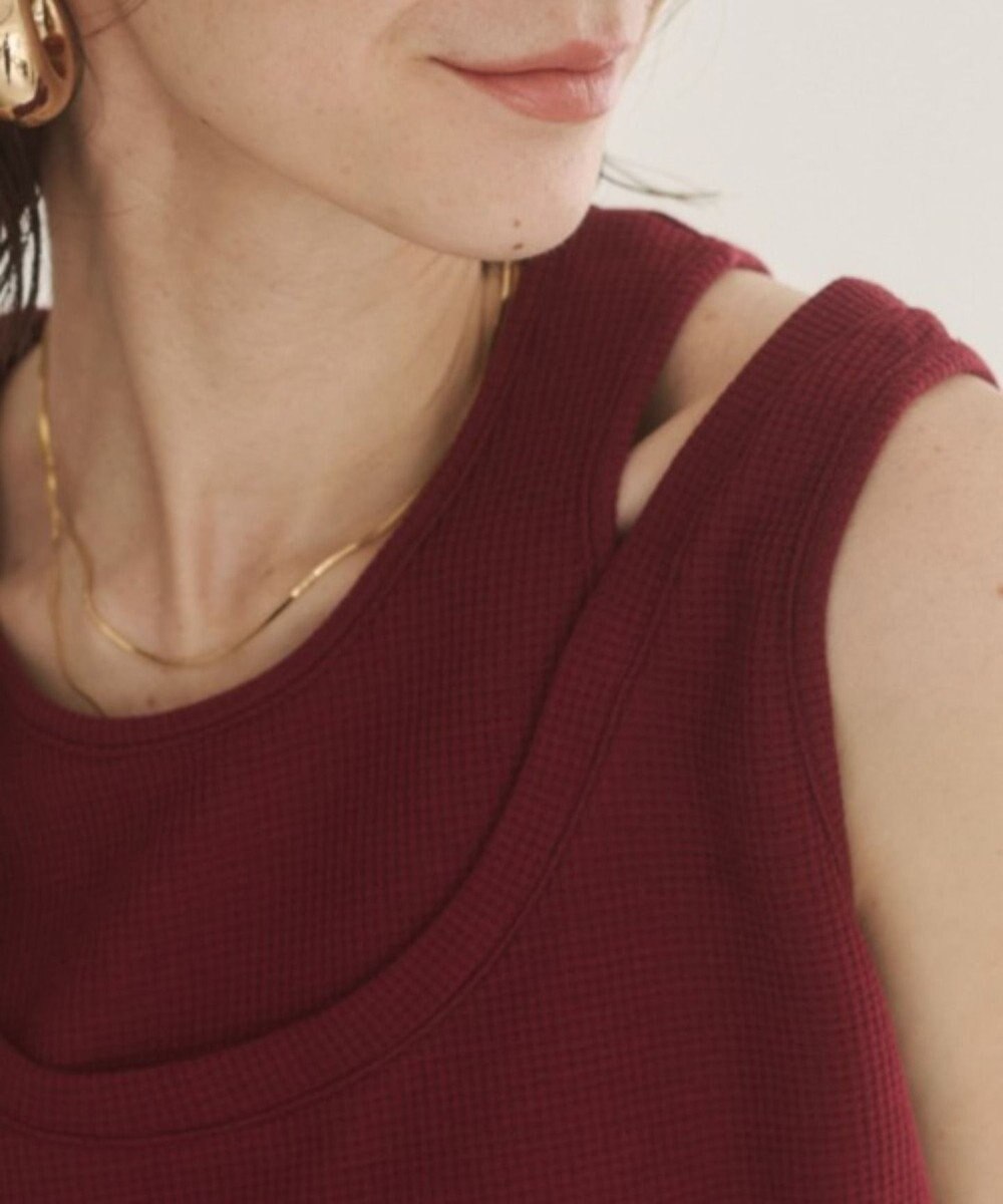 WEGO 【ANGIE VINTAGE】ワッフルフェイクレーヤードタンクトップ 