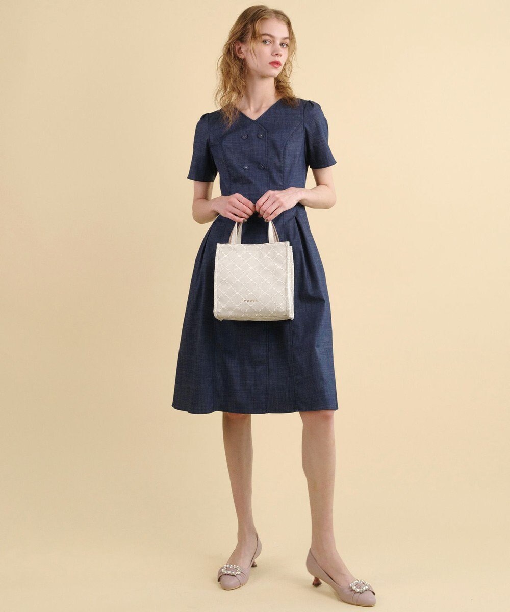 TOCCA CHECKER CLOVER EMBROIDERY MINI ミニバッグ 