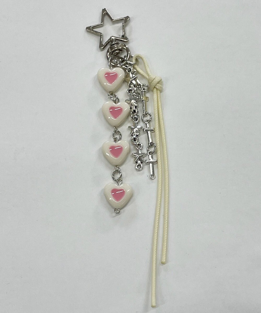 WEGO 4連カラーハートキーホルダー 