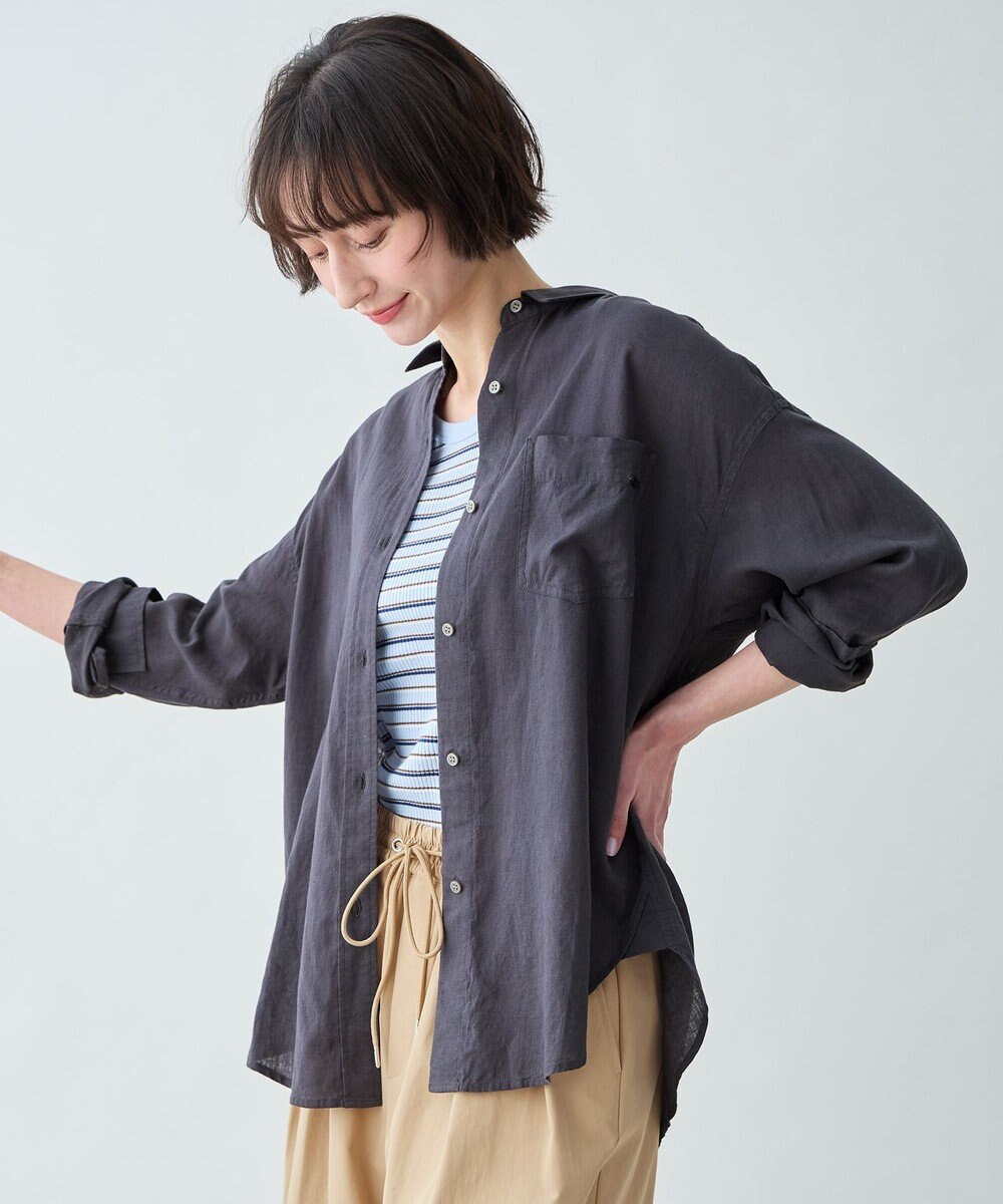ANY 【Sサイズあり】ヨーロピアンリネンオーバーシャツ 