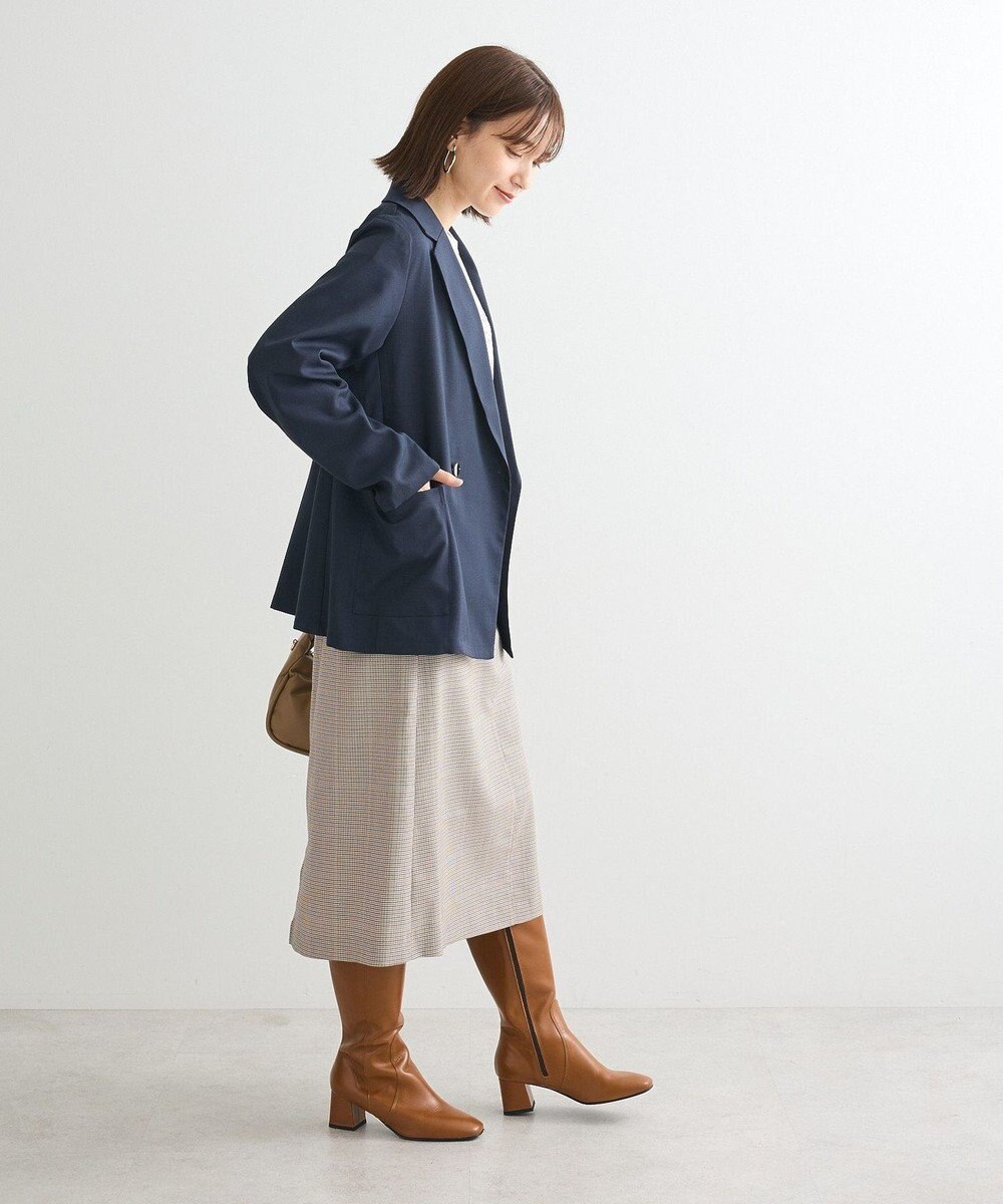 Green Parks きれいシルエットチェックＡラインスカート 