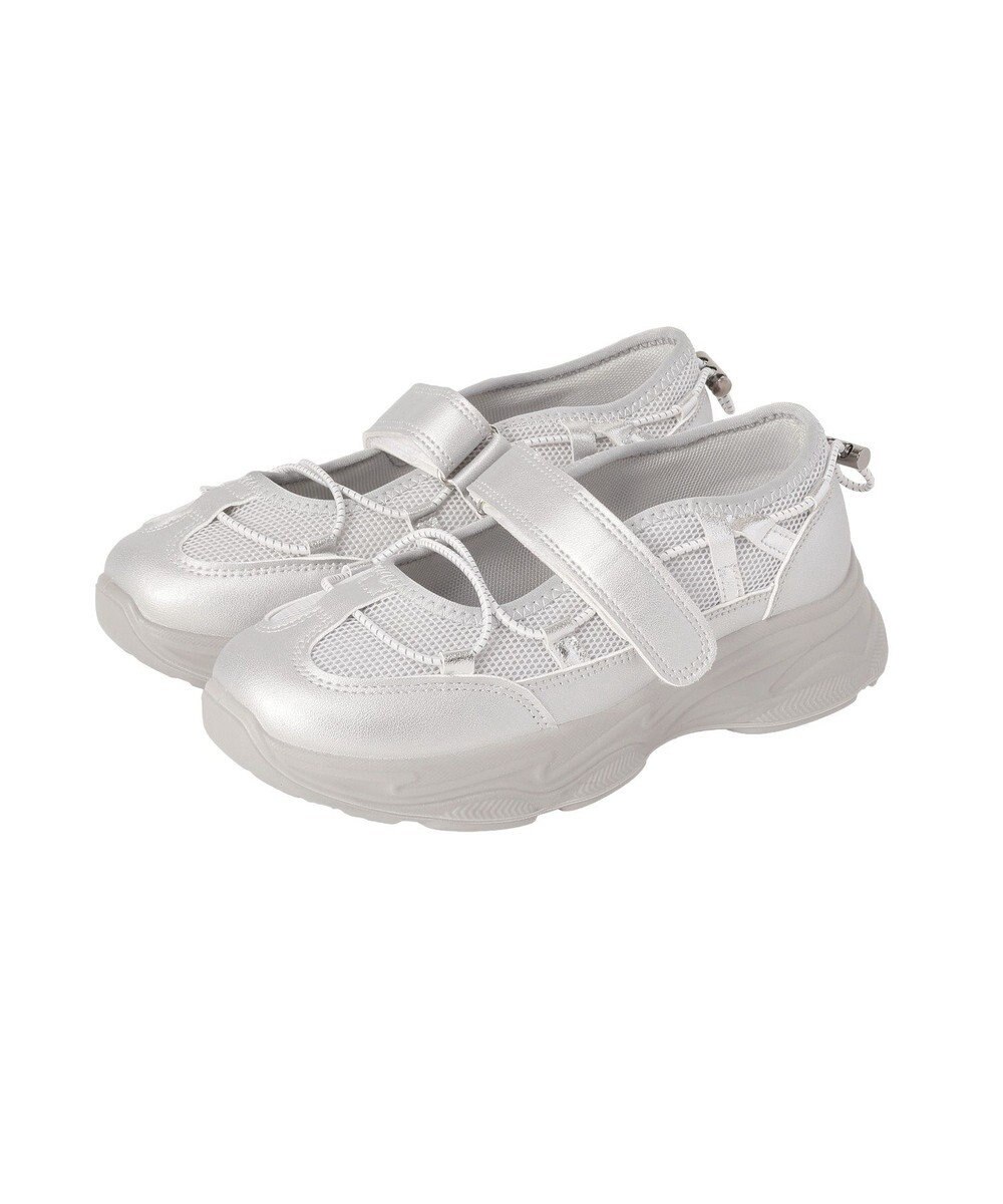 Green Parks ドロストコードメッシュスニーカー 