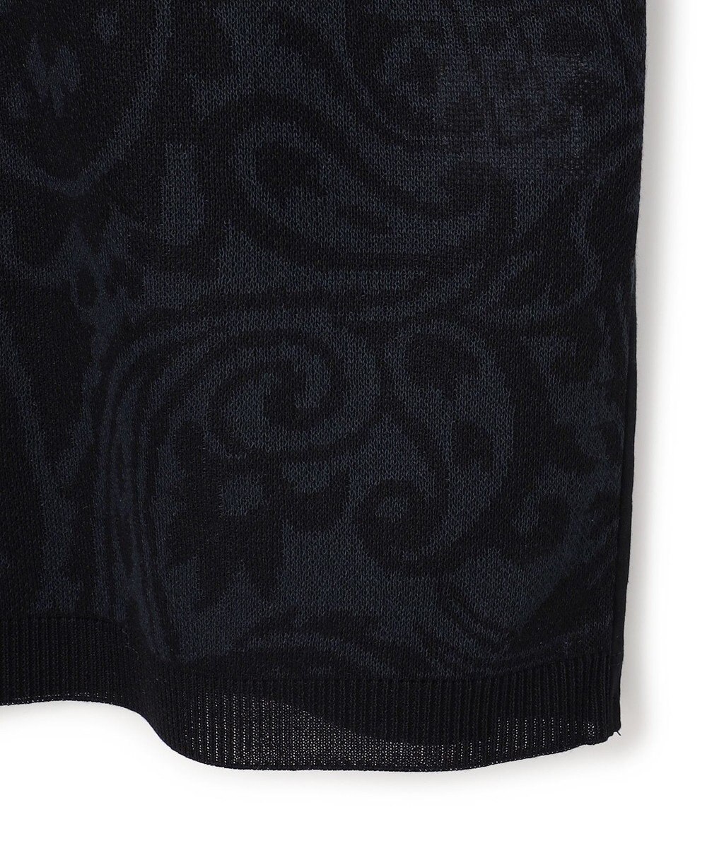 JOSEPH HOMME オリエンタルジャガードニットブロック　クルーネック半袖カットソー 