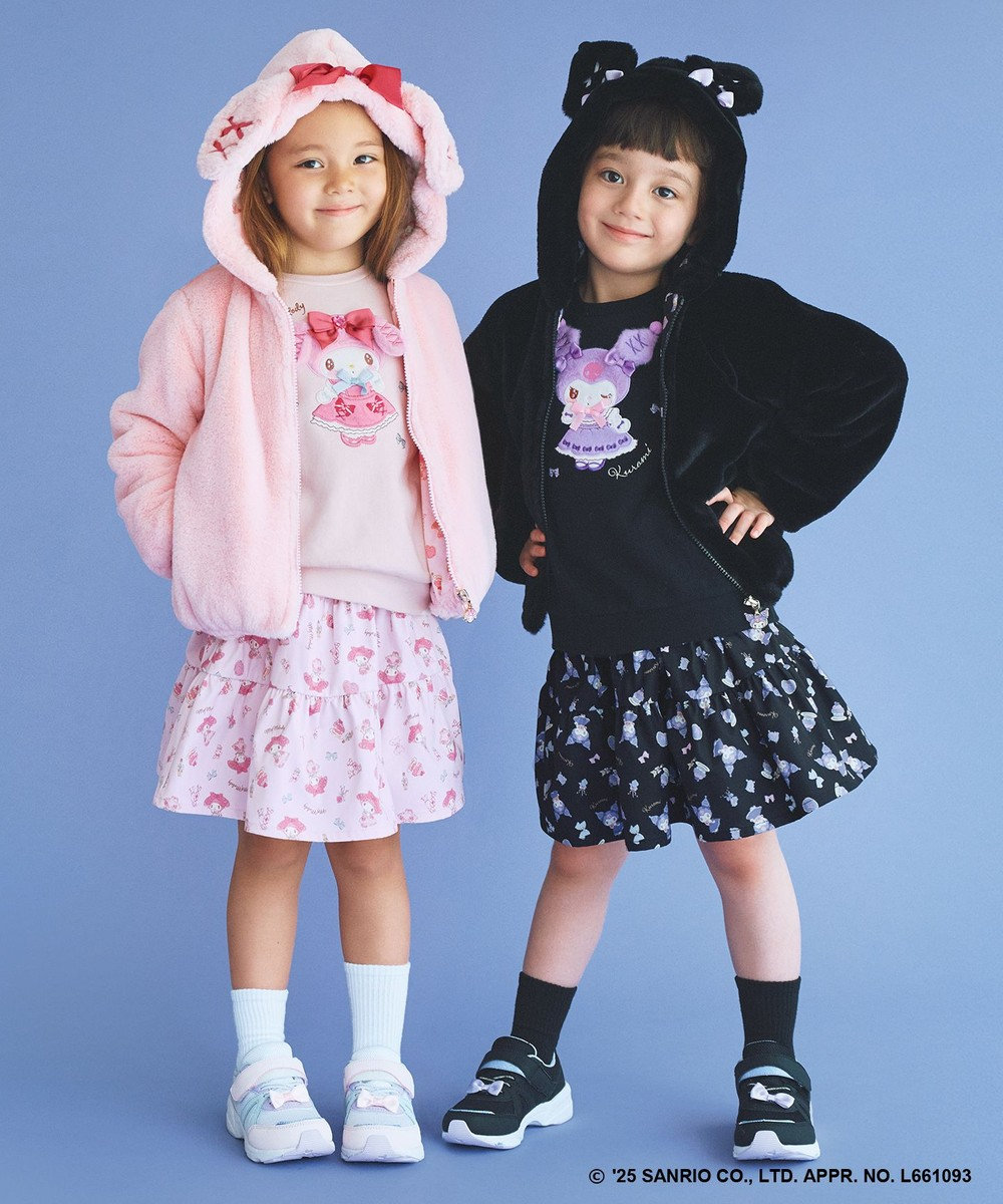 ANY KIDS 【マイメロディ＆クロミ×ANY KIDS】総柄 ティアードスカート 