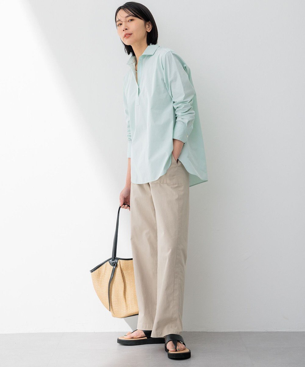 23区 【Oggi4月号掲載/洗える】CANCLINI スキッパー シャツ 