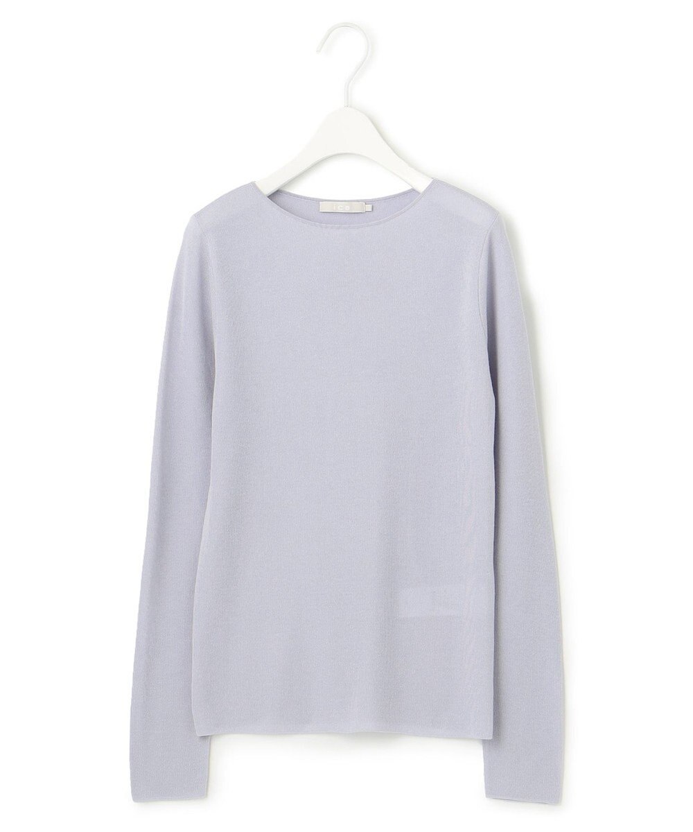 ICB 【洗える】 コットンアセテートシアー ニット 