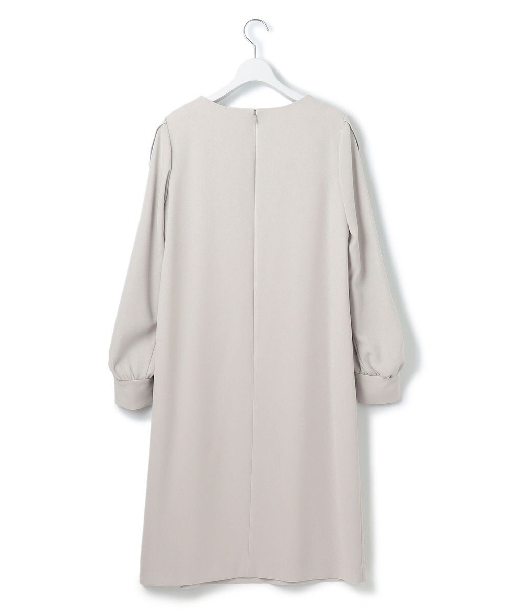 23区 【セットアップ対応】トリアセダブルジョーゼット スリットシフォンスリーブ ワンピース 