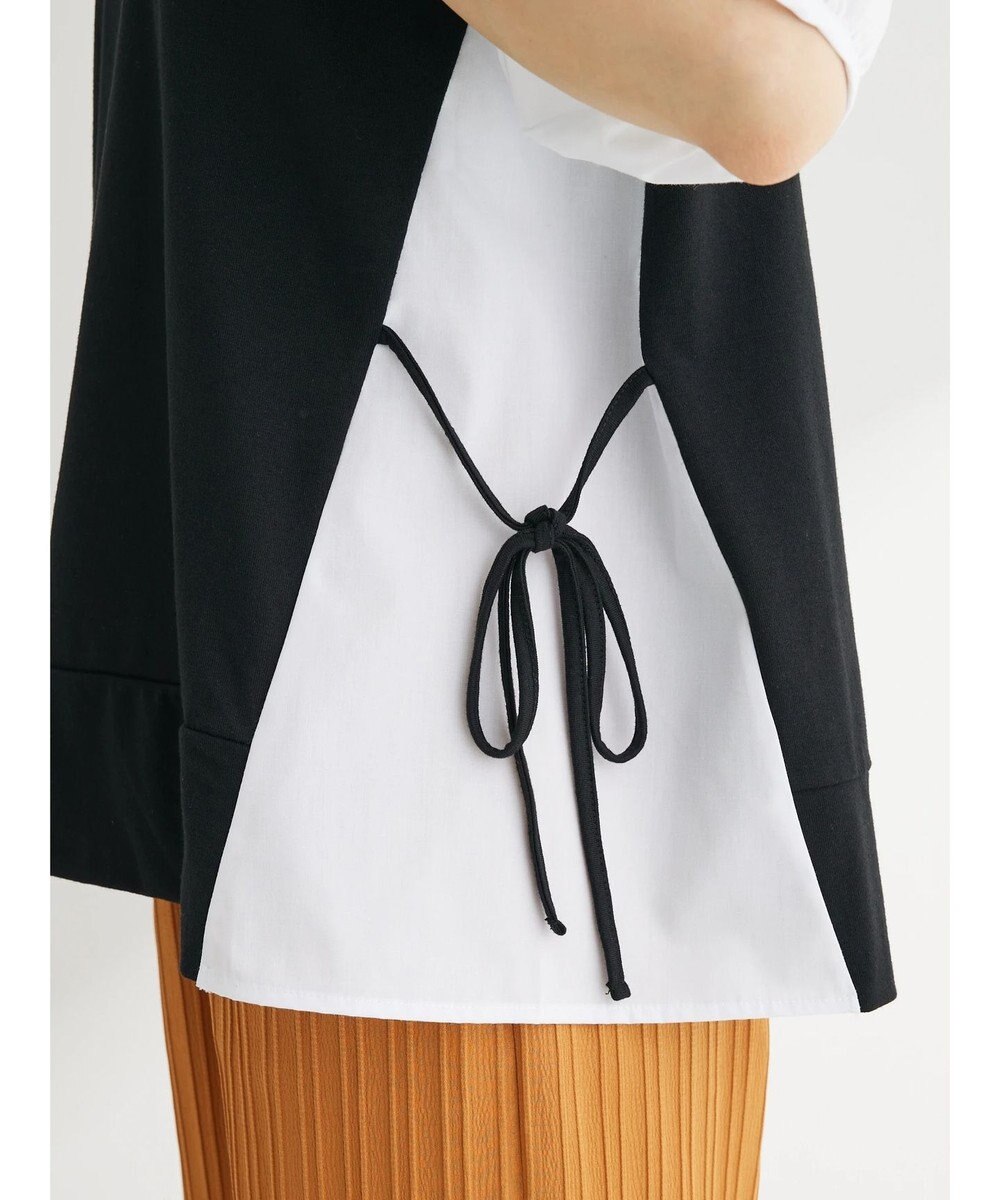 Green Parks 布帛ドッキング脇リボンプルオーバー 