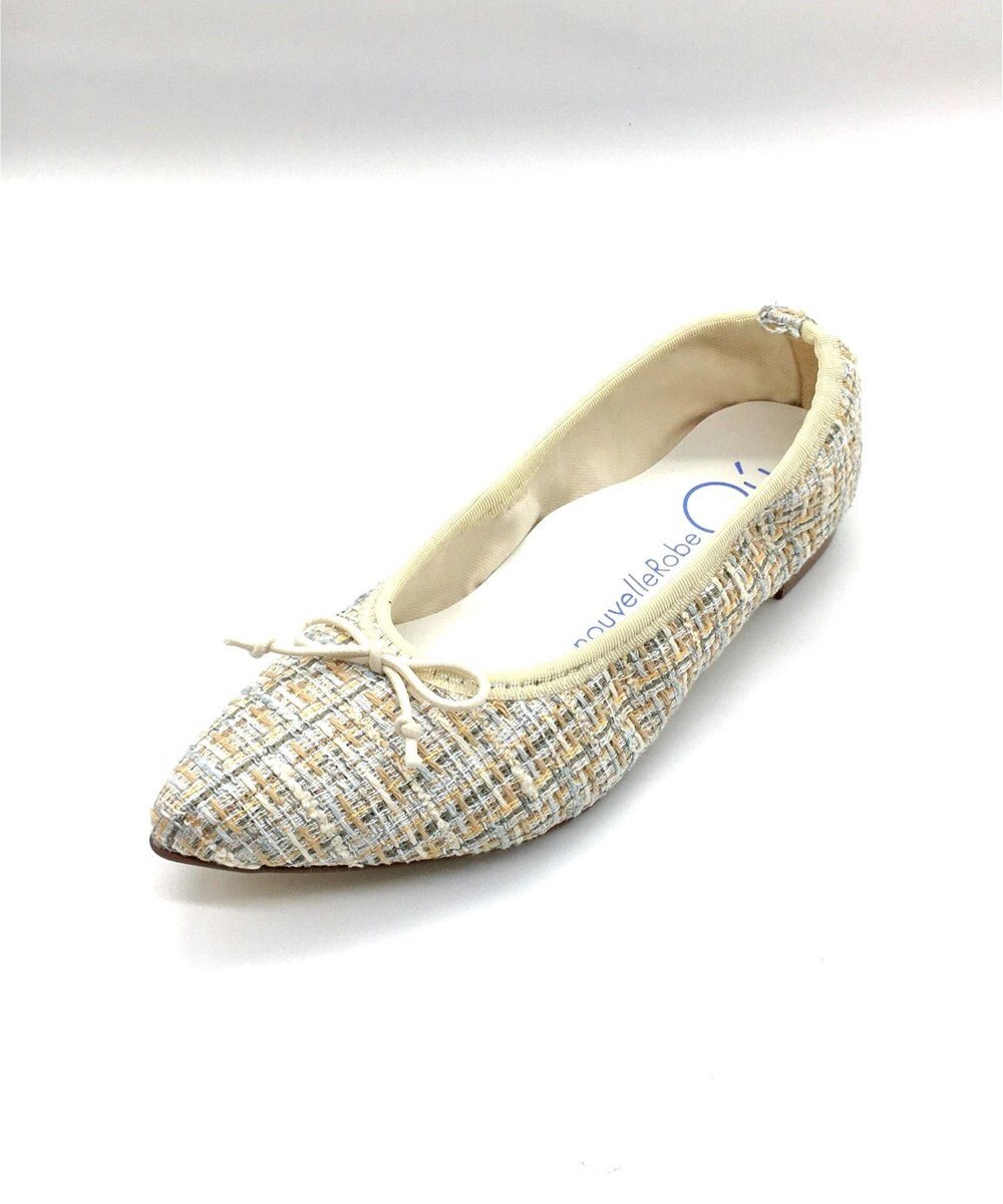 nouvelleRobe Oū 【本革・高反発】 Pointed ポインテッドトゥ ツイードパンプス 