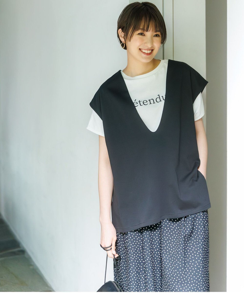 ANY エニィファンクションフレンチスリーブTシャツ 