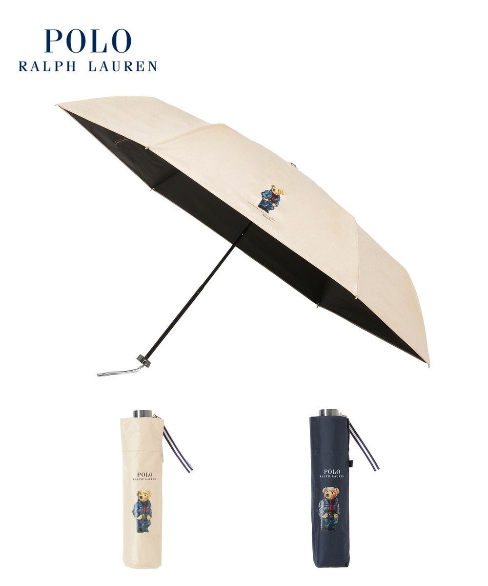 MOONBAT 【遮熱・遮光】POLO RALPH LAUREN(ポロ ラルフローレン)CORE DENIM BEAR ポロベア 晴雨兼用 雨傘  折りたたみ傘 