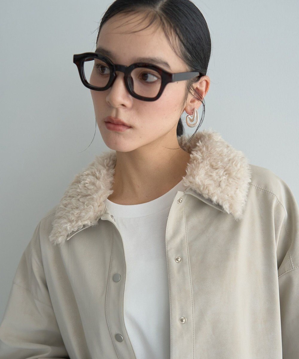 YECCA VECCA レザーライクシャツジャケット 