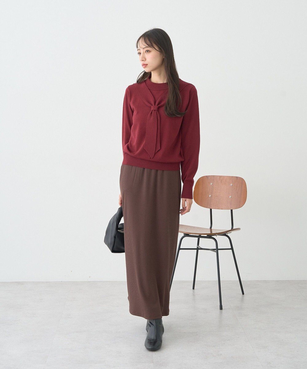 earth music&ecology ボウタイニットプルオーバー 