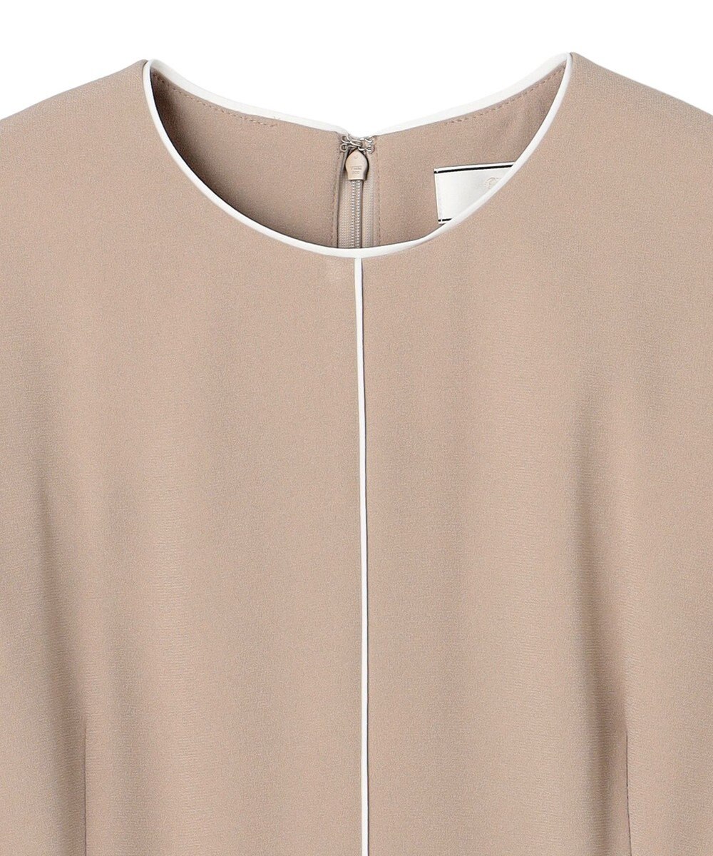 BEIGE， 【セットアップ対応】CINDY / 配色ライン クルーネックドレス 