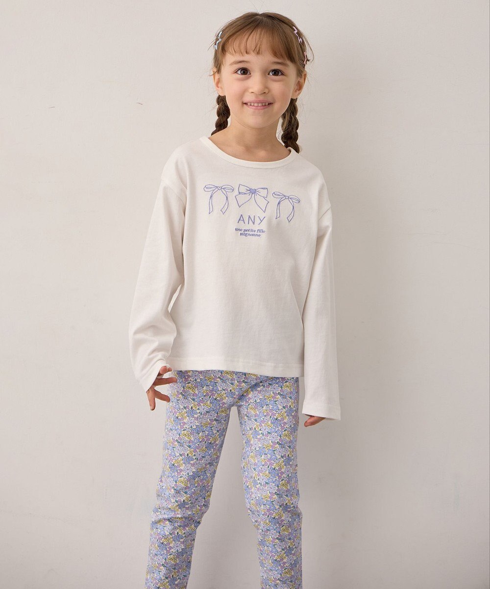 ANY KIDS 【Good Price】 ANY刺繍 長袖Tシャツ 