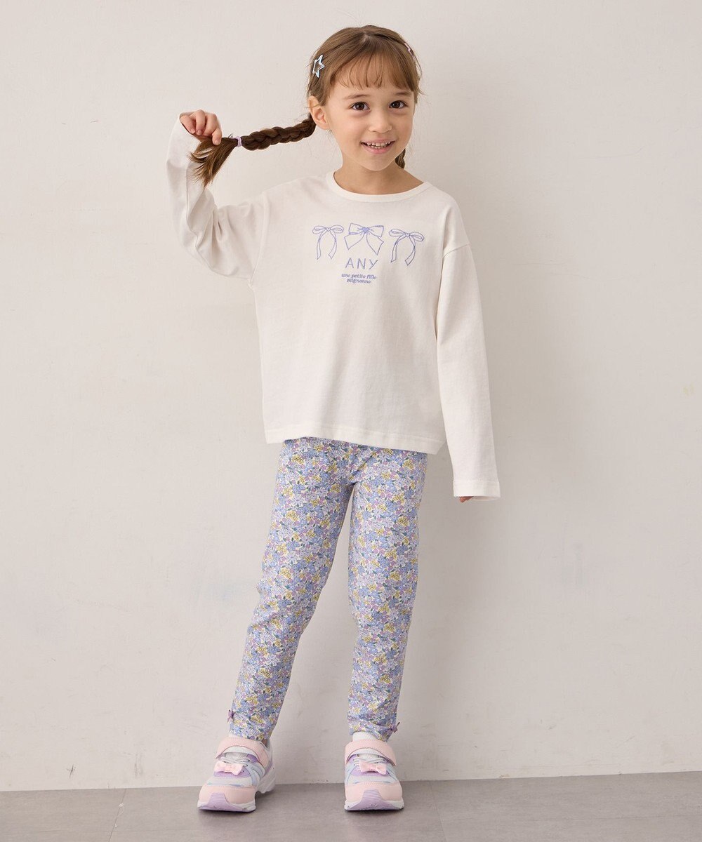 ANY KIDS 【Good Price】 ANY刺繍 長袖Tシャツ 