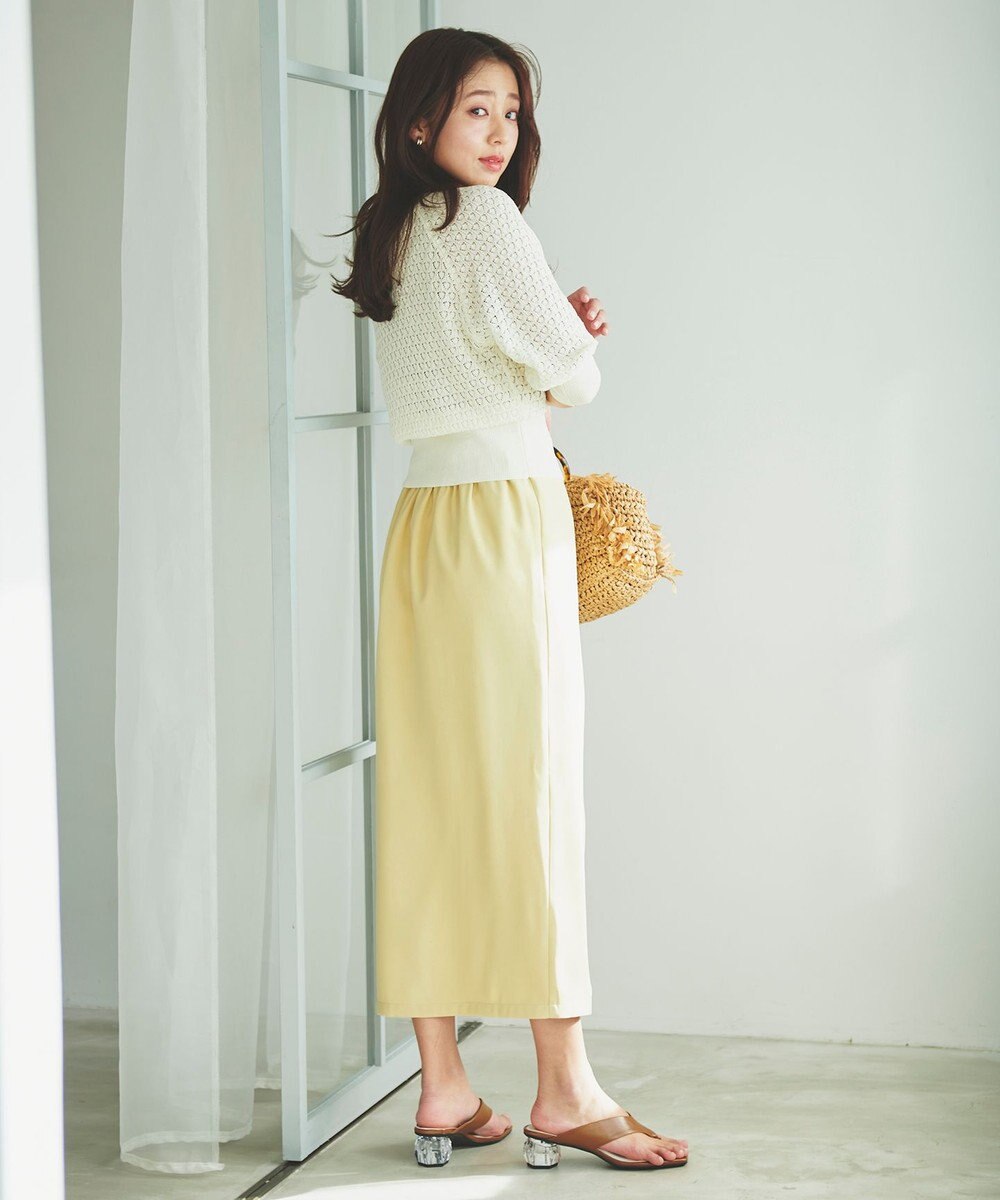 Feroux 【洗える】透かし編み カーディガン 