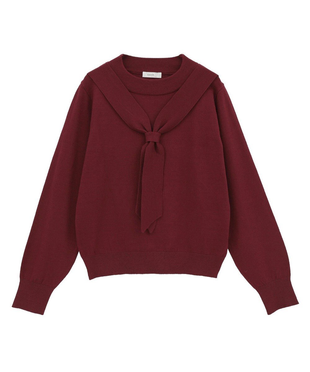 earth music&ecology ボウタイニットプルオーバー 