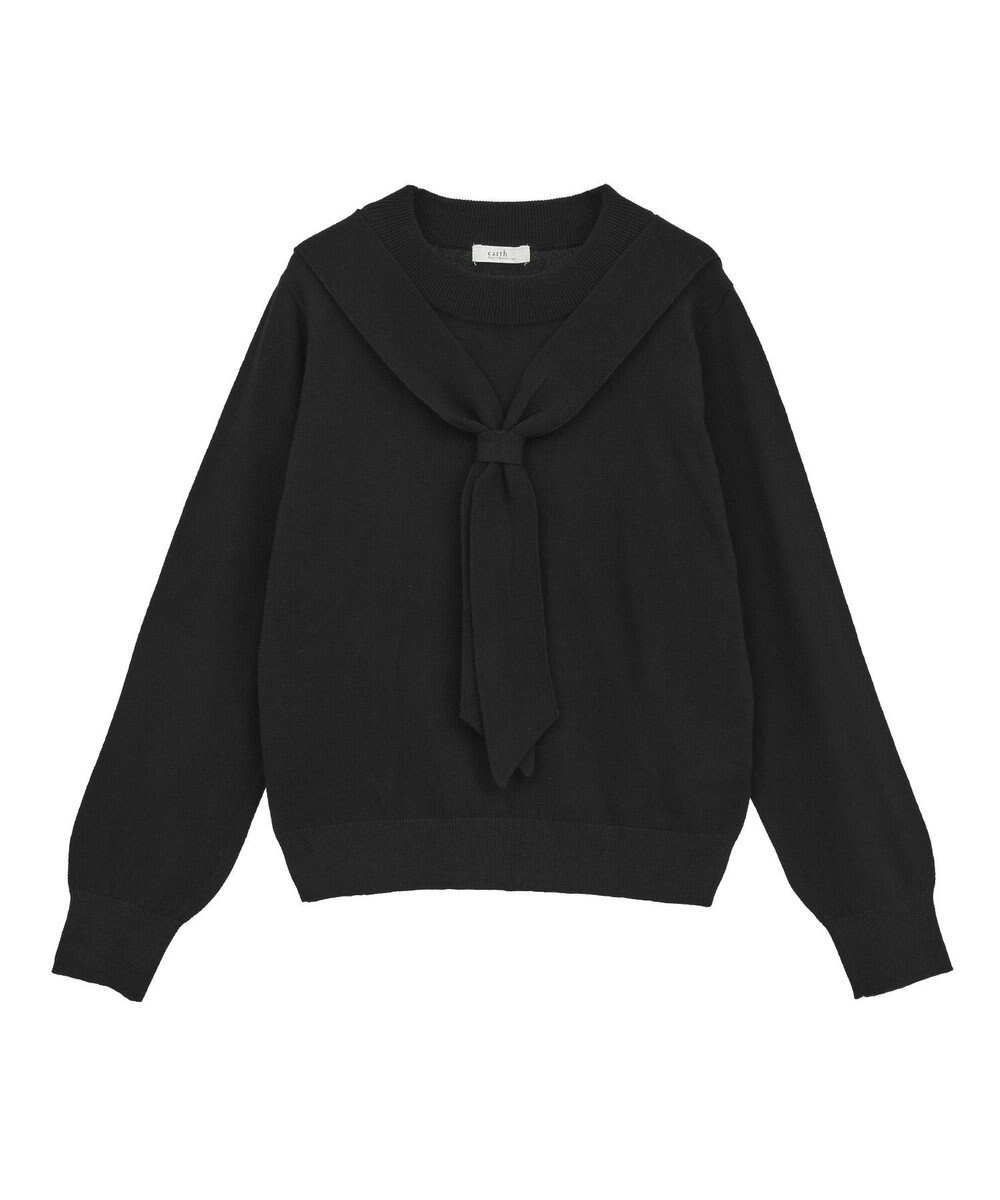 earth music&ecology ボウタイニットプルオーバー 