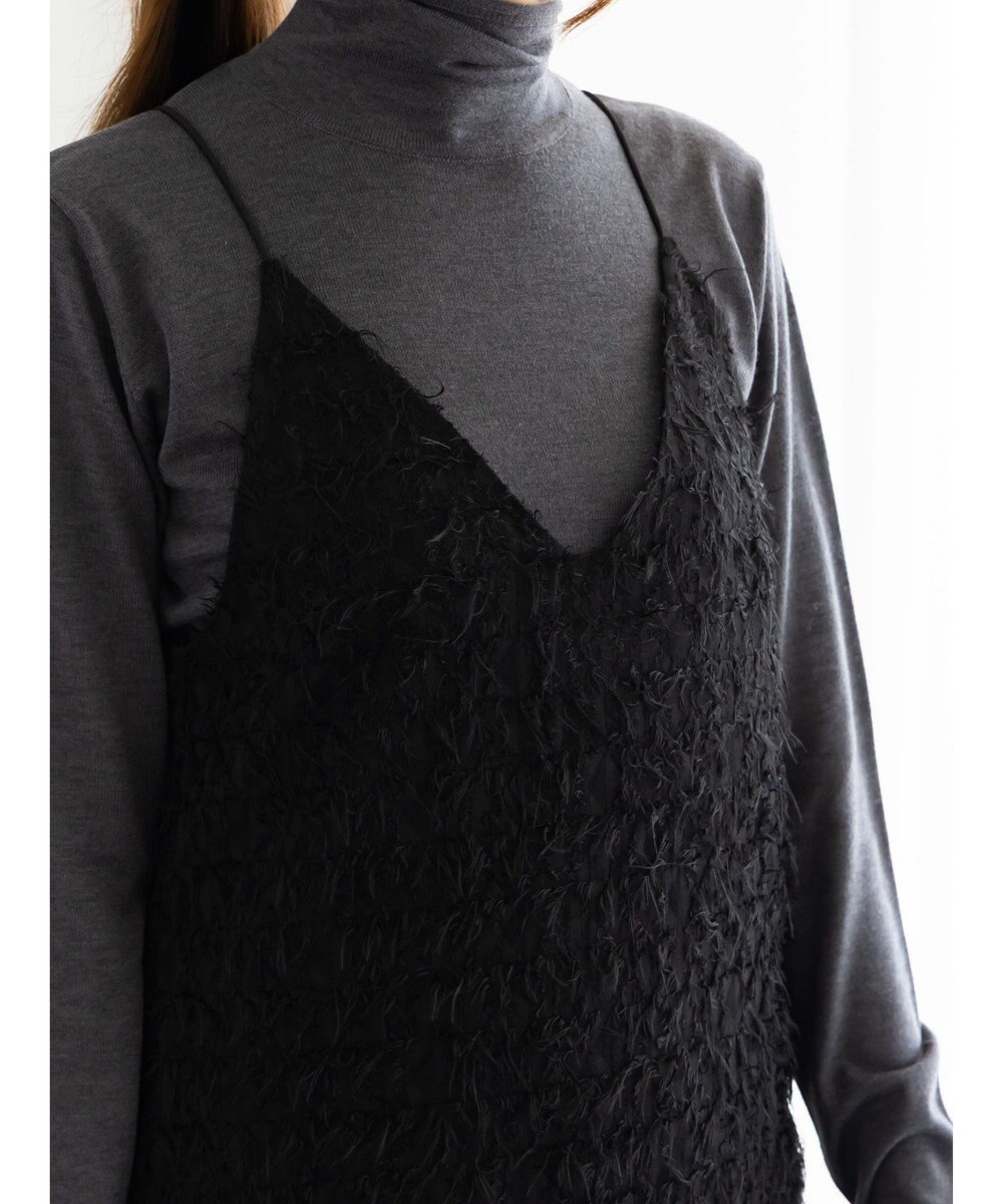 Te chichi カットジャガードキャミワンピース 