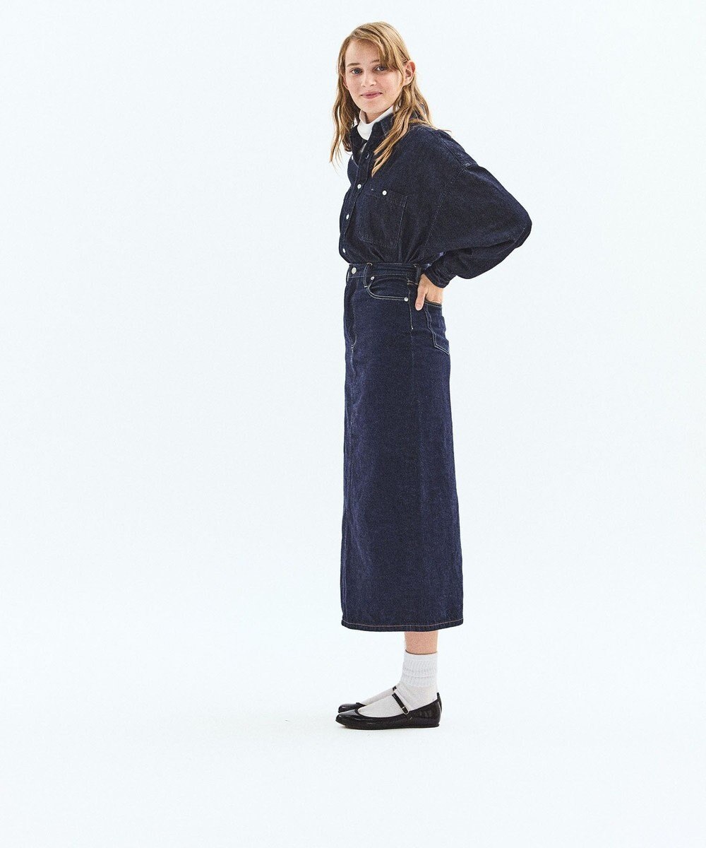 LENO DENIM SKIRT　デニムマキシスカート 
