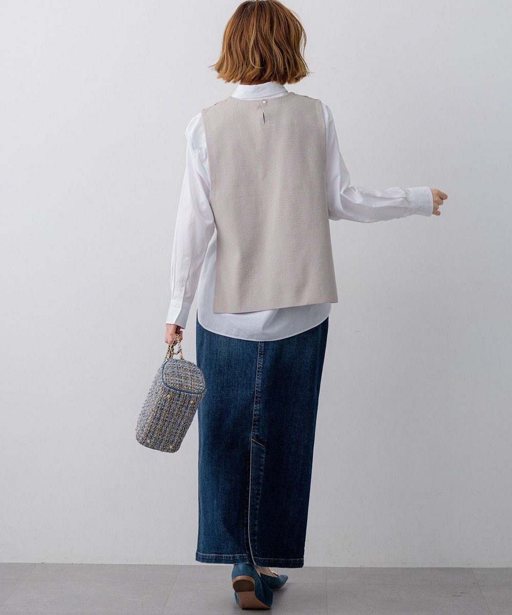 23区 【先行予約】エンブロイダリーレース ニットベスト 