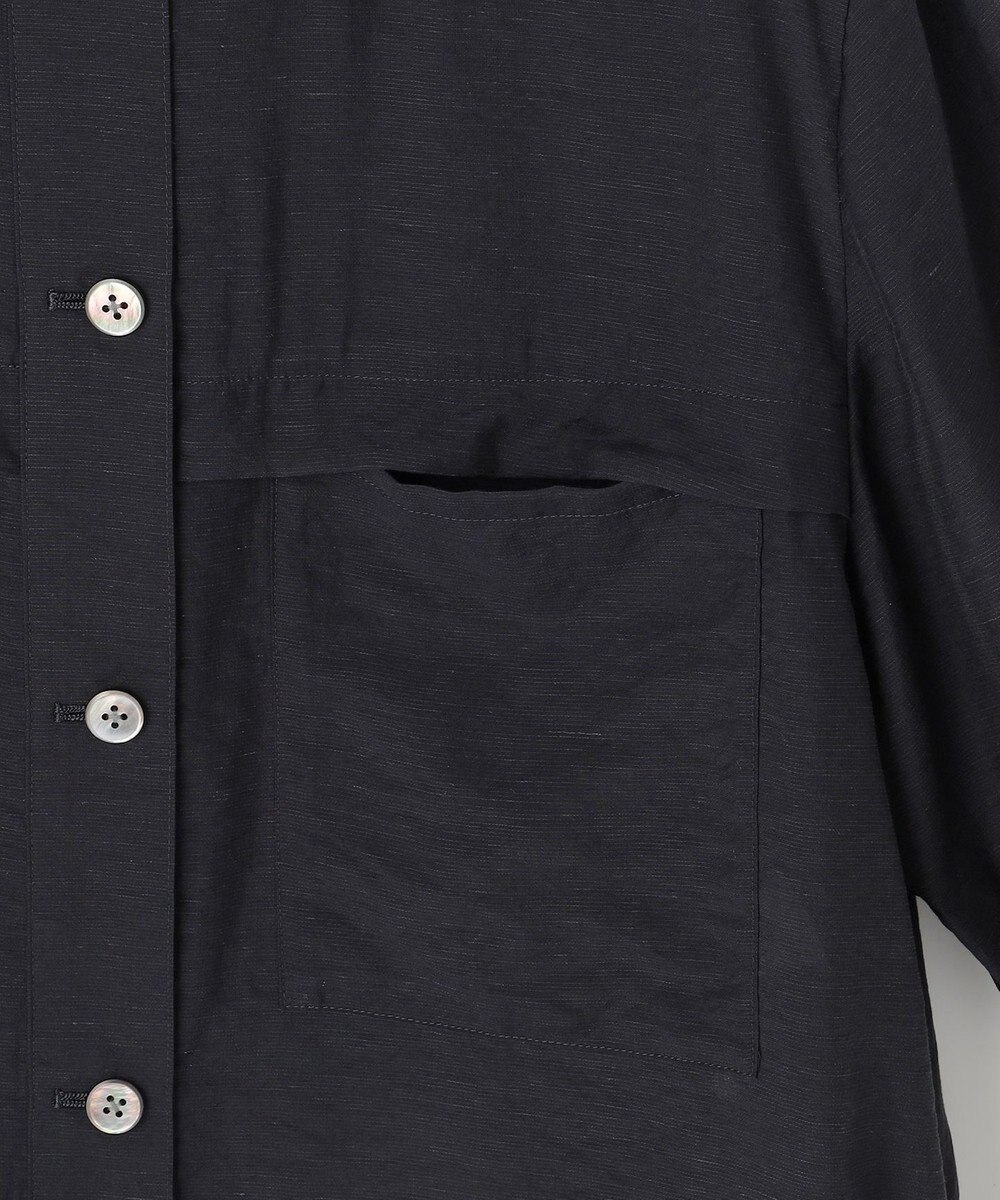 J.PRESS LADIES 【洗える】Sheer Vis リネン ノーカラー ブルゾン 