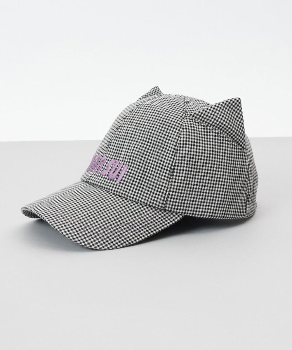 AURORA 【 ANNA SUI（アナ スイ）】ネコ耳ロゴ刺しゅうキャップ 