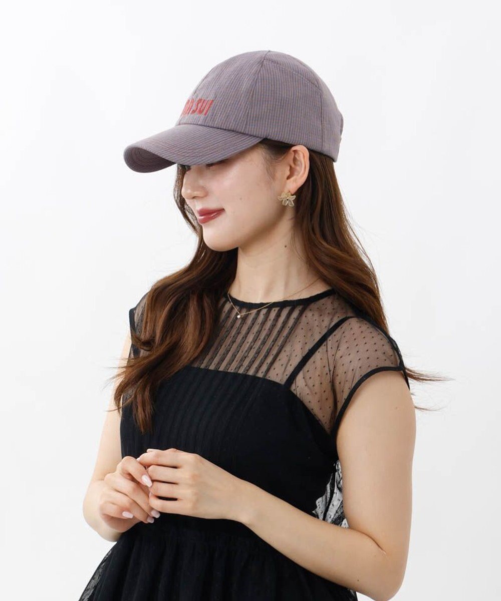 AURORA 【 ANNA SUI（アナ スイ）】ネコ耳ロゴ刺しゅうキャップ 