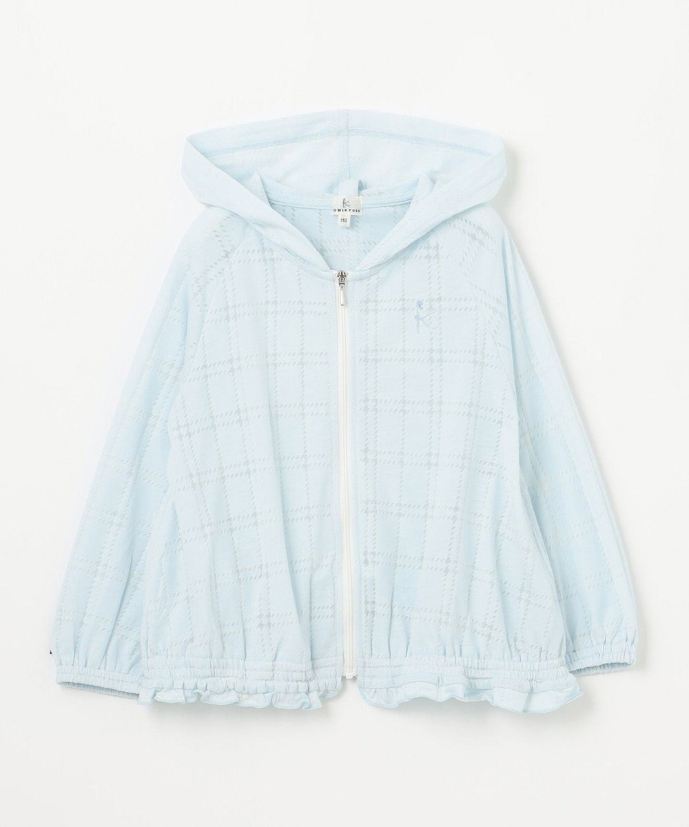 組曲 KIDS 【110-140㎝】【UVケア】オパールチェック パーカー 