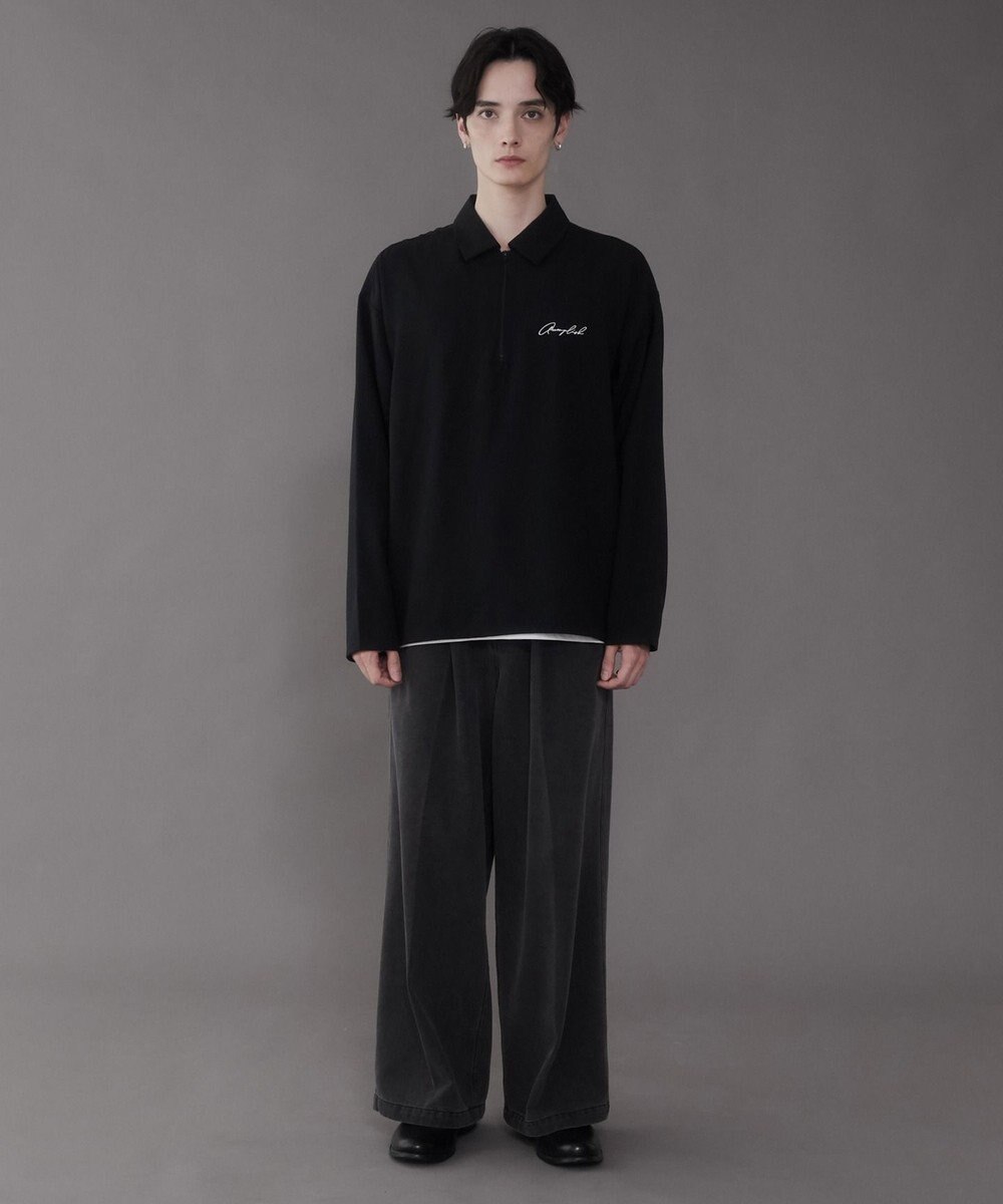 WEGO 【軽量/シワにならない】ドライポリハーフZIPシャツ（LS） 