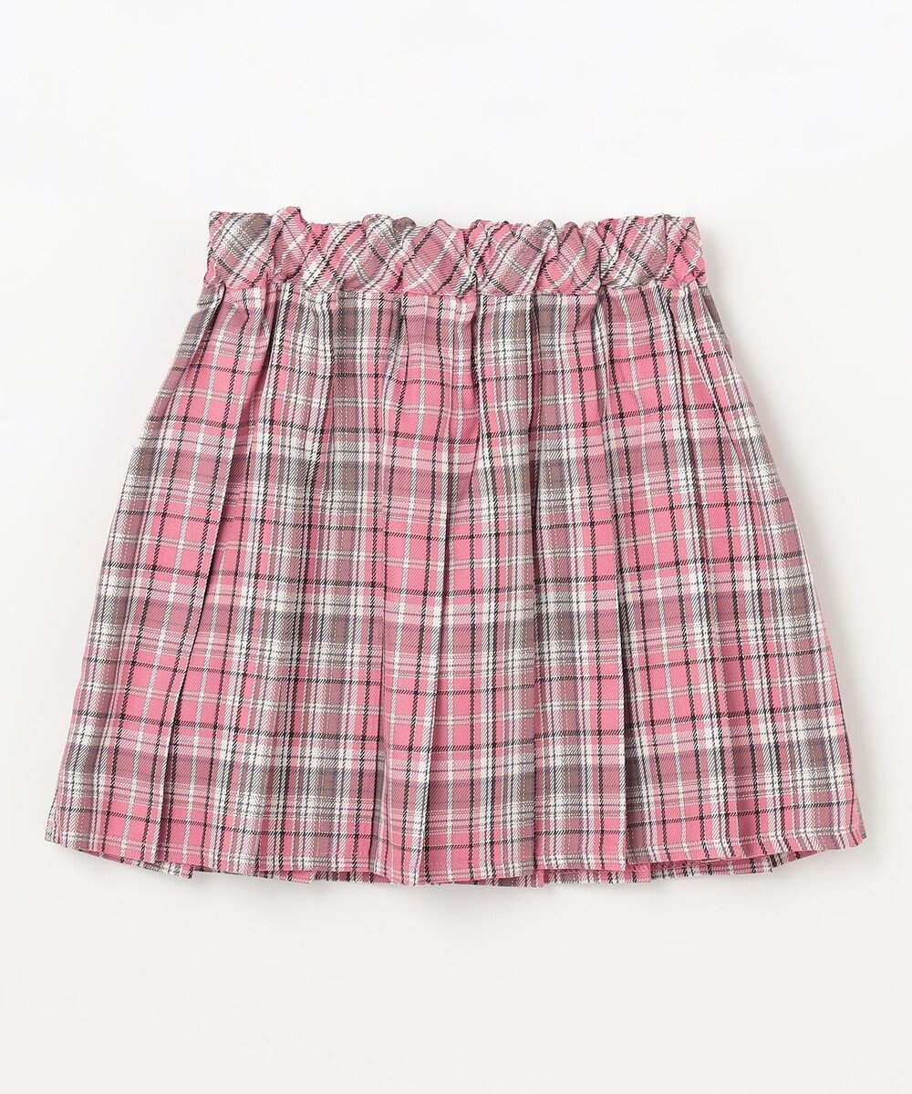 ANY KIDS ラメチェックプリーツスカパン 