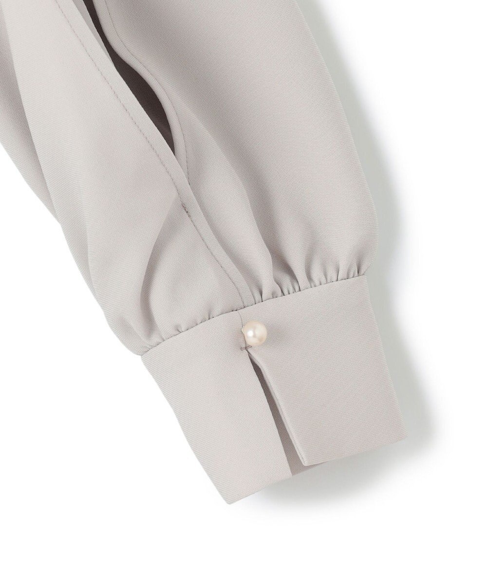 23区 【セットアップ対応】トリアセダブルジョーゼット スリットシフォンスリーブ ワンピース 