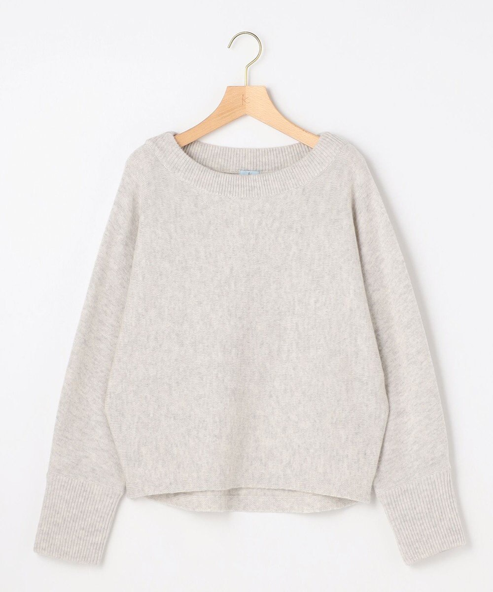 組曲 【加藤ローサさん着用】ウールカシミヤミックスボートネック ニット 