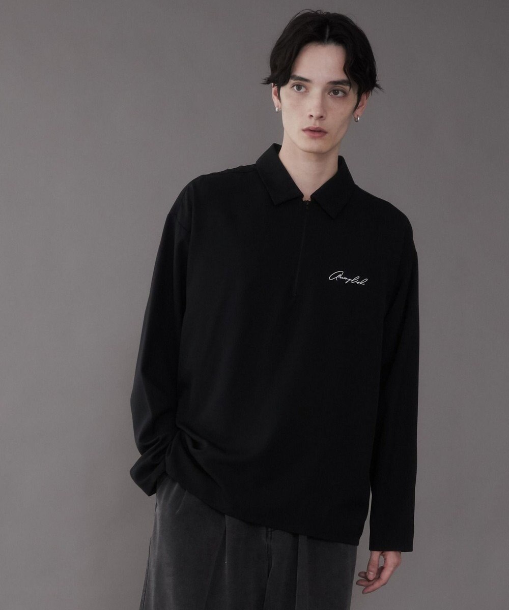 WEGO 【軽量/シワにならない】ドライポリハーフZIPシャツ（LS） 