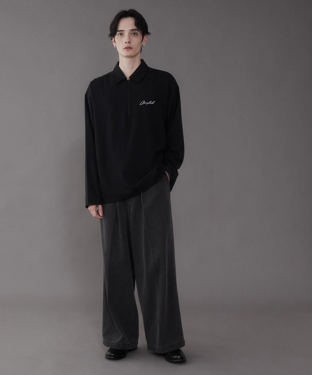 WEGO 【軽量/シワにならない】ドライポリハーフZIPシャツ（LS） 