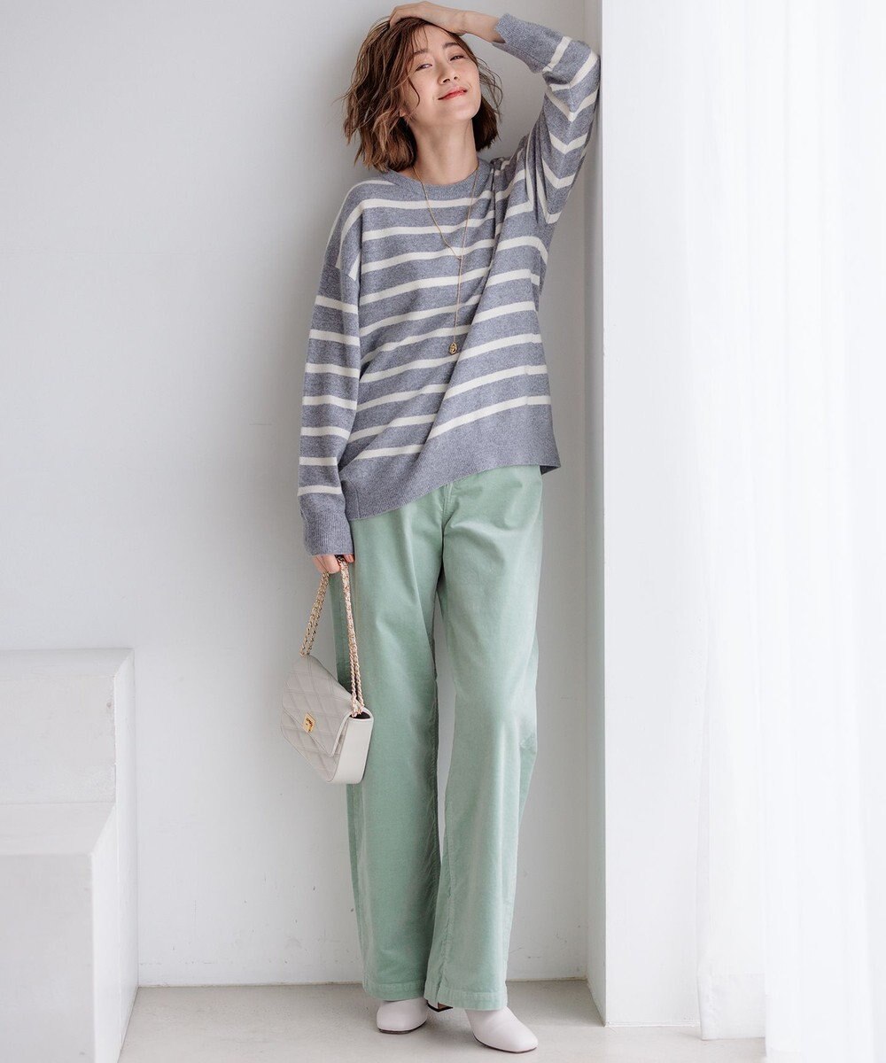 23区 【Oggi2月号掲載/洗える】ピュアカシミヤ クルーネック ニット 