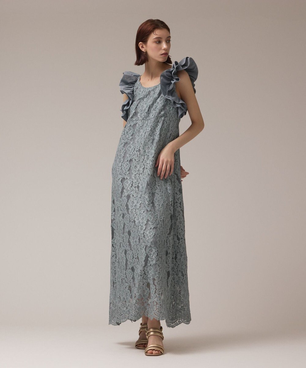 GRACE CONTINENTAL フリルレースワンピース 