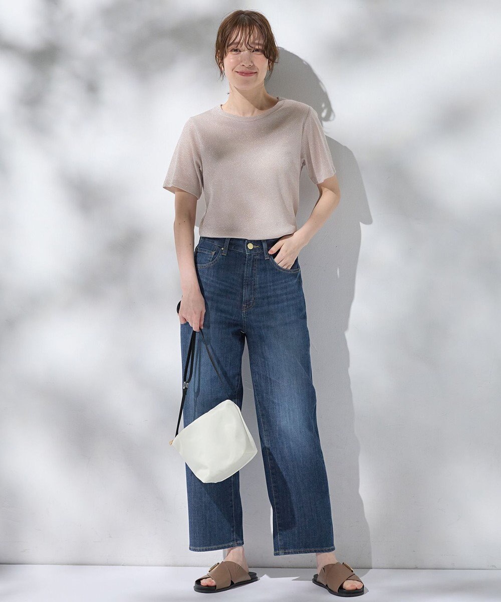 ANY L 【洗濯機可】ラメテレコTシャツ 