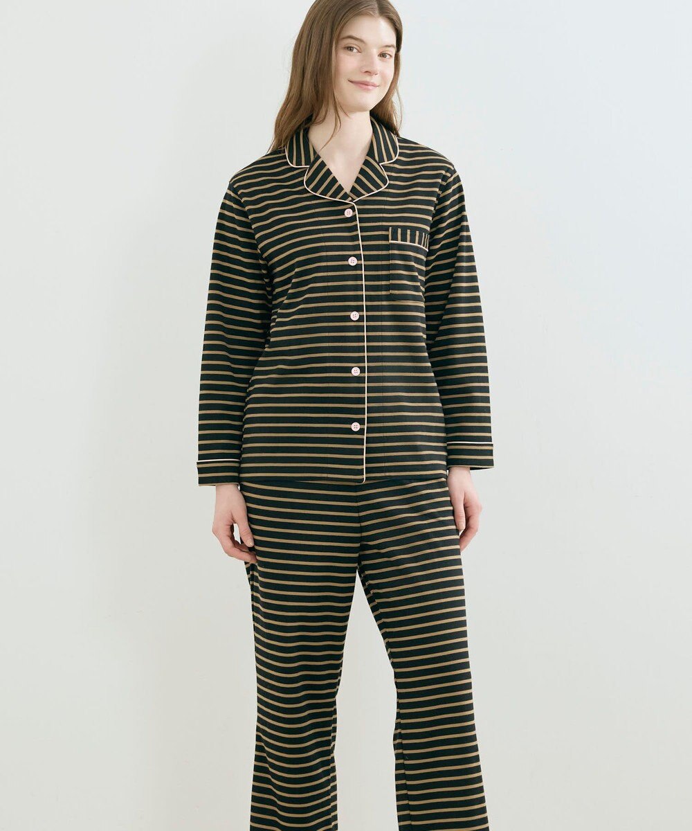 une nana cool 【綿混】ポンチボーダーパジャマ 