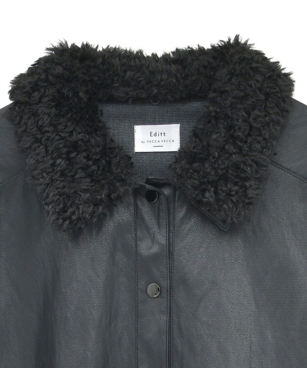 YECCA VECCA レザーライクシャツジャケット 