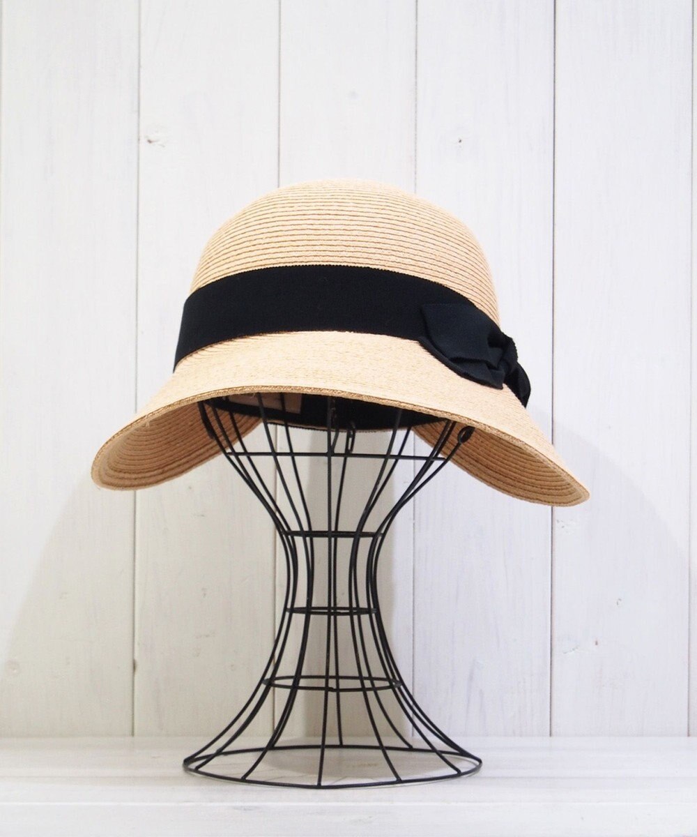 石田製帽 ラフィアブレード　ソフトジョッキーキャップ 