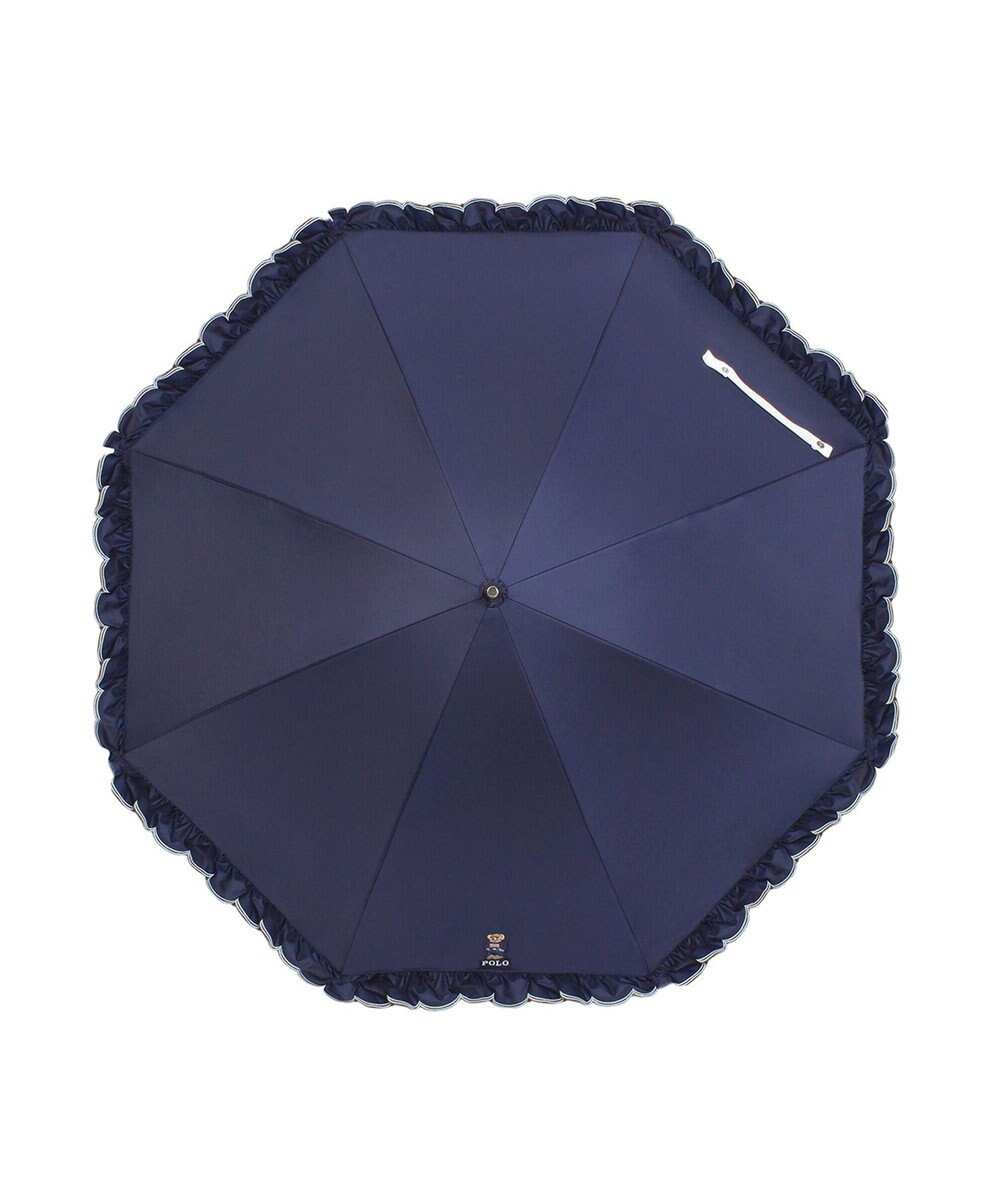 MOONBAT 【WEB限定/遮光率100%/遮熱/UV】POLO RALPH LAUREN（ポロ ラルフローレン）晴雨兼用日傘 ワンポイント ポロベア刺繍 フリル 長傘 