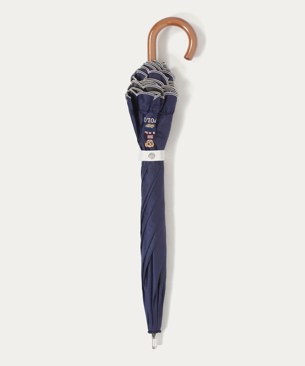 MOONBAT 【WEB限定/遮光率100%/遮熱/UV】POLO RALPH LAUREN（ポロ ラルフローレン）晴雨兼用日傘 ワンポイント ポロベア刺繍 フリル 長傘 