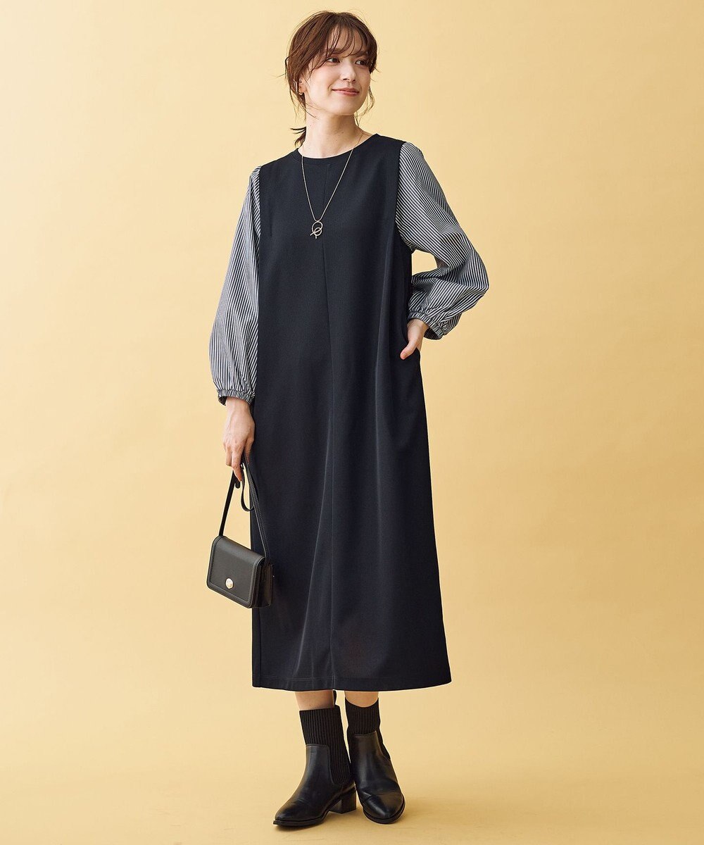 ANY L シャツコンビワンピース 