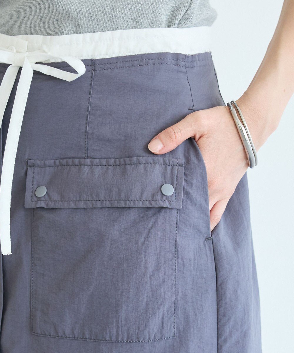 CRAFT STANDARD BOUTIQUE ナイロンダブルウエストIラインスカート 