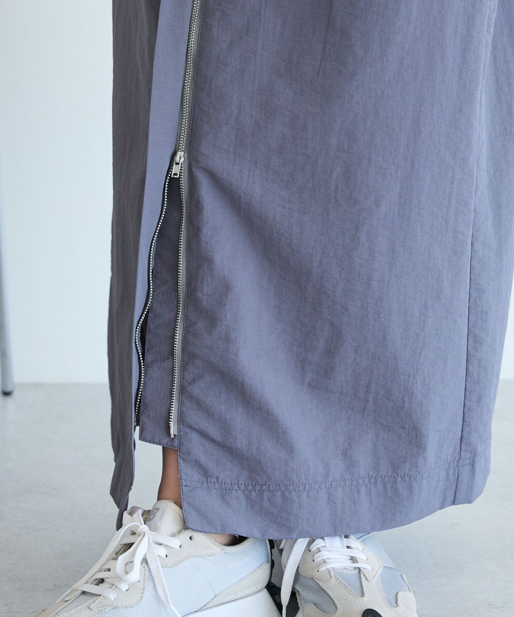 CRAFT STANDARD BOUTIQUE ナイロンダブルウエストIラインスカート 